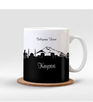 BK Gift Kişiye Özel Kayseri Beyaz Kupa Bardak - 002