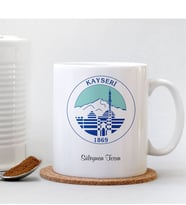 BK Gift Kişiye Özel Kayseri Beyaz Kupa Bardak - 001
