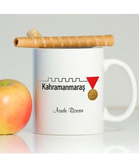 BK Gift Kişiye Özel Kahramanmaraş Beyaz Kupa Bardak - 001