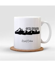 BK Gift Kişiye Özel Erzurum Beyaz Kupa Bardak - 002