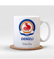BK Gift Kişiye Özel Denizli Beyaz Kupa Bardak - 001