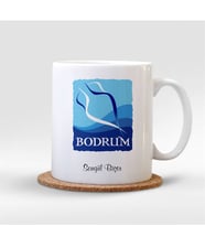 BK Gift Kişiye Özel Bodrum Beyaz Kupa Bardak - 001