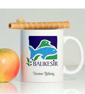 BK Gift Kişiye Özel Balıkesir Beyaz Kupa Bardak - 001