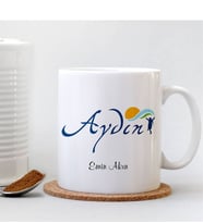 BK Gift Kişiye Özel Aydın Beyaz Kupa Bardak - 001