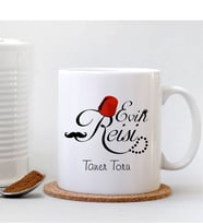BK Gift Kişiye Özel Evin Reisi Beyaz Kupa Bardak
