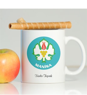 BK Gift Kişiye Özel Manisa Beyaz Kupa Bardak - 001