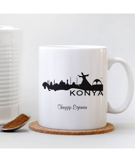 BK Gift Kişiye Özel Konya Beyaz Kupa Bardak - 002