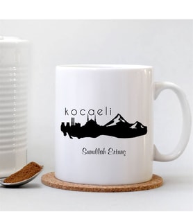 BK Gift Kişiye Özel Kocaeli Beyaz Kupa Bardak - 002