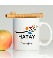 BK Gift Kişiye Özel Hatay Beyaz Kupa Bardak - 001