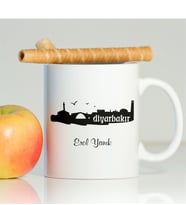 BK Gift Kişiye Özel Diyarbakır Beyaz Kupa Bardak - 002