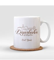 BK Gift Kişiye Özel Diyarbakır Beyaz Kupa Bardak - 001