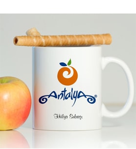BK Gift Kişiye Özel Antalya Beyaz Kupa Bardak - 001