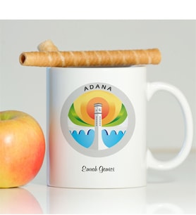 BK Gift Kişiye Özel Adana Beyaz Kupa Bardak - 001