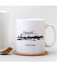 BK Gift Kişiye Özel İstanbul Beyaz Kupa Bardak - 005