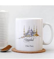 BK Gift Kişiye Özel İstanbul Beyaz Kupa Bardak - 004