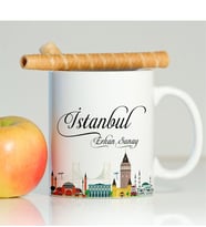 BK Gift Kişiye Özel İstanbul Beyaz Kupa Bardak - 003