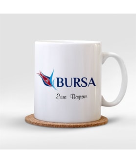 BK Gift Kişiye Özel Bursa Beyaz Kupa Bardak - 002