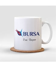 BK Gift Kişiye Özel Bursa Beyaz Kupa Bardak - 002