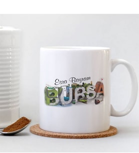 BK Gift Kişiye Özel Bursa Beyaz Kupa Bardak - 001