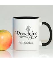 BK Gift Kişiye Özel Mesleki Romatolog Siyah Kupa Bardak