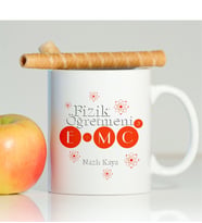 BK Gift Kişiye Özel Mesleki Fizik Öğretmeni Beyaz Kupa Bardak - 002