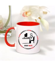 BK Gift Kişiye Özel Mesleki Sistem Mühendisi Kırmızı Kupa Bardak - 001