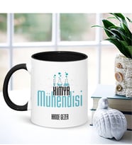 BK Gift Kişiye Özel Mesleki Kimya Mühendisi Siyah Kupa Bardak - 001