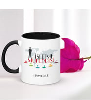 BK Gift Kişiye Özel Mesleki İşletme Mühendisi Siyah Kupa Bardak - 001