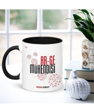 BK Gift Kişiye Özel Mesleki Ar-Ge Mühendisi Siyah Kupa Bardak - 001