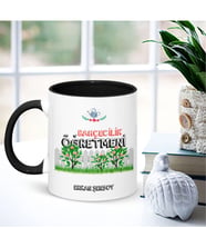 BK Gift Kişiye Özel Mesleki Bahçecilik Öğretmeni Siyah Kupa Bardak - 001