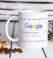 BK Gift Kişiye Özel Google Dünyanın En İyi Babası Beyaz Kupa Bardak