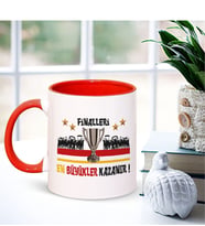 BK Gift Kişiye Özel Kırmızı Kupa Bardak (Sarı Kırmızı Temalı) 001