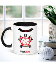 BK Gift Kişiye Özel Mesleki Fitness Antrenörü Siyah Kupa Bardak - 003