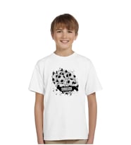 BK Gift Siyah-Beyaz Temalı Çocuk Tişört-7