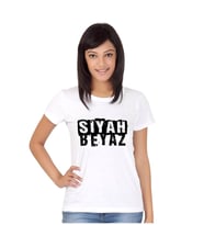 Kadın Tişört (siyah Beyaz Temalı) 001