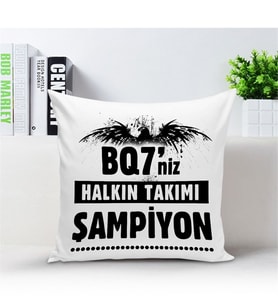 BK Gift Kişiye Özel Yastık  (Siyah Beyaz Temalı) 006