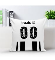 BK Gift Kişiye Özel Yastık  (Siyah Beyaz Temalı) 003