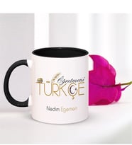 BK Gift Kişiye Özel Mesleki Türkçe Öğretmeni Siyah Kupa Bardak
