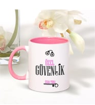 BK Gift Kişiye Özel Mesleki Özel Güvenlik Pembe Kupa Bardak
