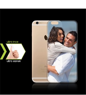 BK Gift Kişiye Özel Iphone 6S Plus İnce Şeffaf Silikon Telefon Kapağı