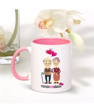 BK Gift Kişiye Özel Dedem Ve Ninem Pembe Kupa Bardak