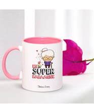 BK Gift Kişiye Özel En Süper Babaanne Pembe Kupa Bardak