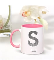 BK Gift Kişiye Özel S Harfi İsimli Pembe Kupa Bardak