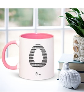 BK Gift Kişiye Özel O Harfi İsimli Pembe Kupa Bardak