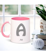 BK Gift Kişiye Özel A Harfi İsimli Pembe Kupa Bardak