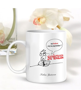 BK Gift Kişiye Özel Mesleki Spiker Beyaz Kupa Bardak - 002