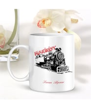 BK Gift Kişiye Özel Mesleki Makinist Beyaz Kupa Bardak - 001