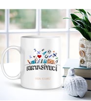 BK Gift Kişiye Özel Mesleki Kırtasiyeci Beyaz Kupa Bardak - 001