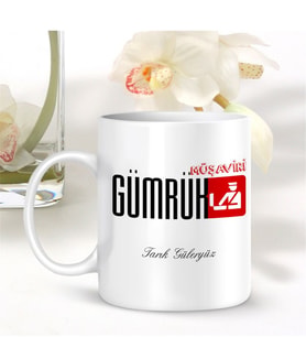 BK Gift Kişiye Özel Mesleki Gümrük Müşaviri Beyaz Kupa Bardak - 001