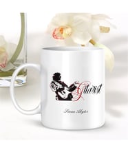 BK Gift Kişiye Özel Mesleki Gitarist Beyaz Kupa Bardak - 001
